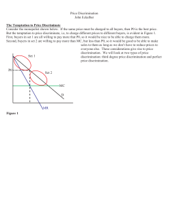 Figure 1 Price Discrimination John Eckalbar The