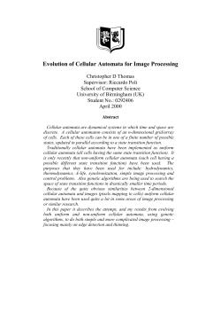 Evolution of Cellular Automata for Image Processing