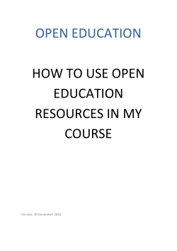 open education how to use open education resources in my course