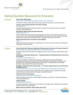 Eating Disorders Resources for Educators