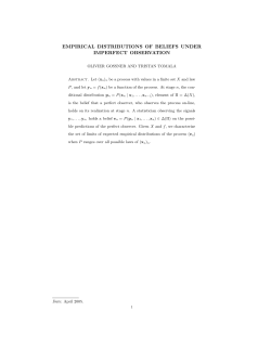 empirical distributions of beliefs under imperfect