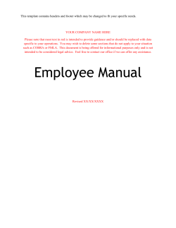 Employee Manual 1 - Construction Pros Insurance LLC