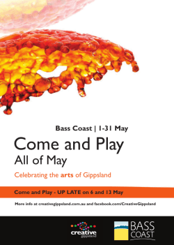 Come and Play - Creative Gippsland