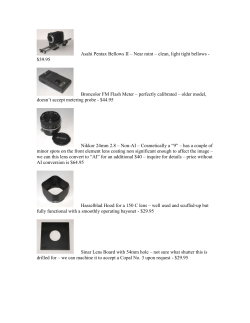 forsale - Precision Camera Works