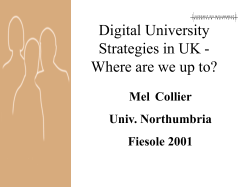 Mel Collier Univ. Northumbria Fiesole 2001