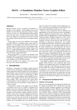 MoVE &ndash; A Standalone Modelica Vector Graphics Editor