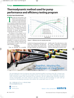 Thermodynamic method used for pump performance and efficiency
