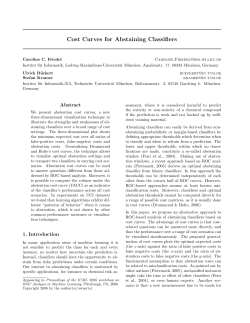 Cost Curves for Abstaining Classifiers
