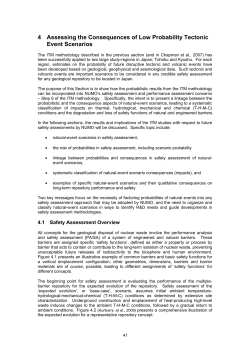 4 Assessing the Consequences of Low Probability Tectonic Event