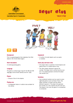 Segur etug - Australian Sports Commission