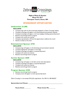 SPONSORSHIP OPPORTUNITIES Underwriter