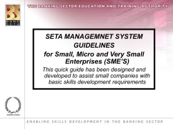 (SME`S) This quick guide has been designed and