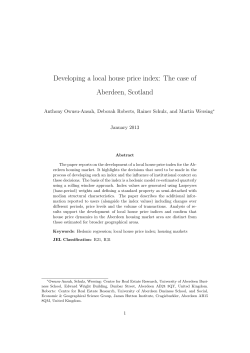 Developing a local house price index