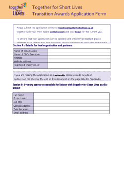 Section E: Budget - Together for Short Lives