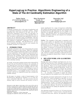 HyperLogLog in Practice: Algorithmic Engineering of