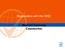 Registration with the OISC - Local Registration Services Association