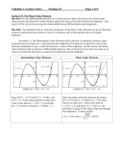 Lecture Notes for Section 2.9