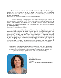 a Message from our Principal - Sherman Thomas Charter High School
