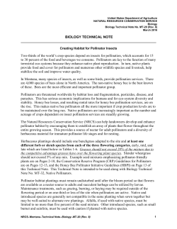 Montana Technical Note, MT-20 (Rev. 8) Creating Habitat for