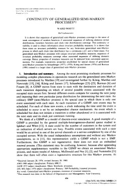 continuity of generalized semi-markov processes