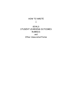 Guide to Writing CTWE Goal and Outcome Statements