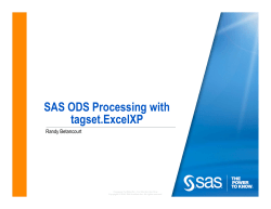 SAS ODS Processing with tagset.ExcelXP