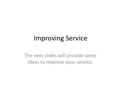 Improving Service