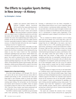 The Efforts to Legalize Sports Betting in New