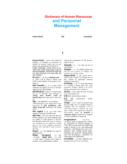 Dictionary of Human Resources and Personnel Management