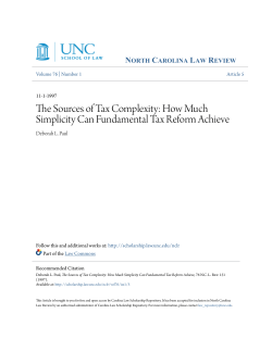 The Sources of Tax Complexity: How Much Simplicity Can