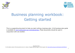 Business planning workbook - Getting started (Word, 100KB)