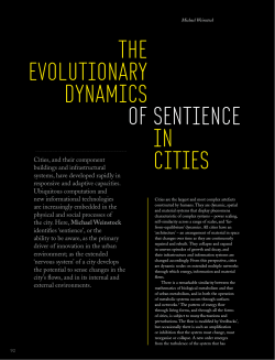 The Evolutionary Dynamics of Sentience in Cities