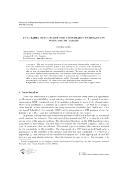 Tractable Structures for Constraint Satisfaction with Truth Tables