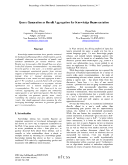 Query Generation as Result Aggregation for Knowledge