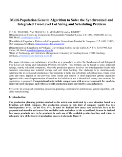 Multi-Population Genetic Algorithm to Solve the
