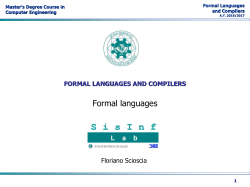 Formal languages - SisInf Lab