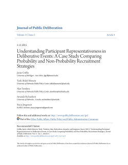 Understanding Participant Representativeness in Deliberative Events