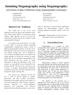 Jamming Steganography using Steganography: Prevention of Data