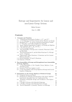Entropy and Isoperimetry for Linear and non