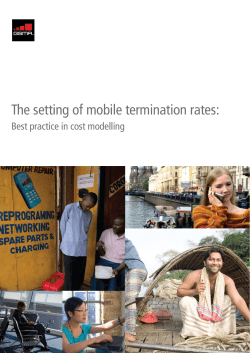 The setting of mobile termination rates