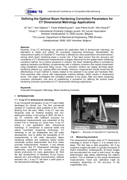 Defining the Optimal Beam Hardening - Lirias