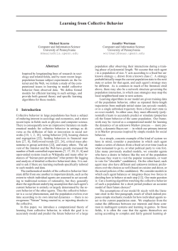 Learning from Collective Behavior - CIS @ UPenn