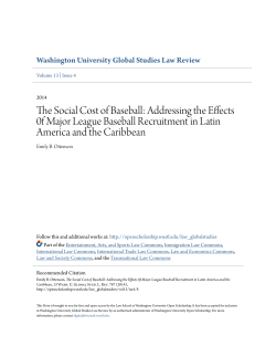 Addressing the Effects 0f Major League Baseball Recruitment in