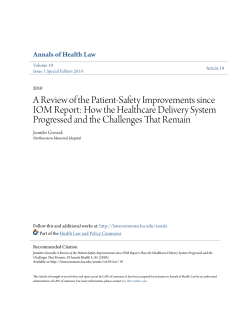A Review of the Patient-Safety Improvements since IOM Report