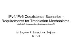 IPv4/IPv6 Coexistence and Transition