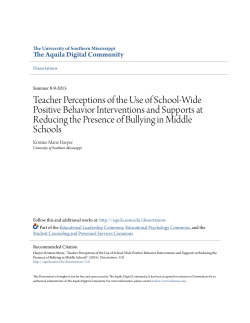 Teacher Perceptions of the Use of School