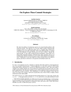 On Explore-Then-Commit Strategies