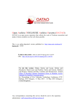 Effect of Residual Channel Estimation Errors in Random