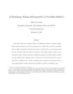 Is Exclusionary Pricing Anticompetitive in Two