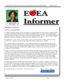 November, 2015 - EAST ORANGE EDUCATION ASSOCIATION